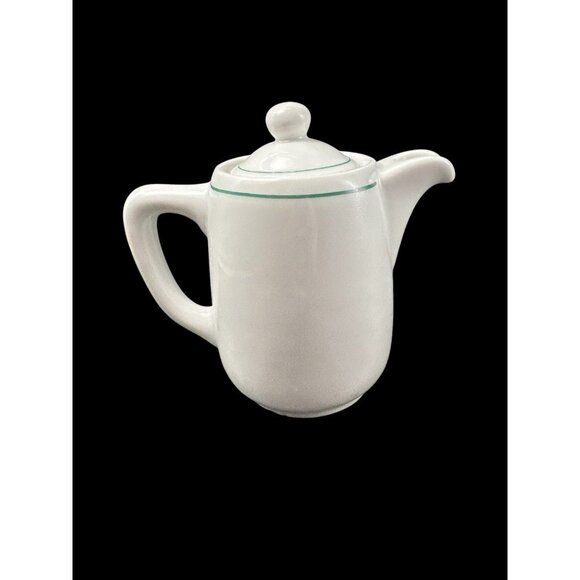 Individual Tea Coffee Pot Bauscher Weiden Porcelain Restaurant ware Green Stripe - Picture 5 of 10